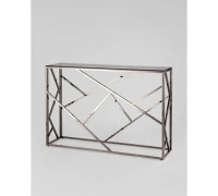 Консоль АРТ ДЕКО 115*30 стекло smoke сталь тёмный хром