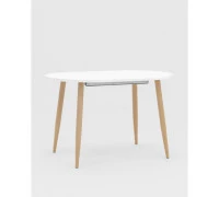 Стол обеденный Берген раскладной 120-180*80 белый