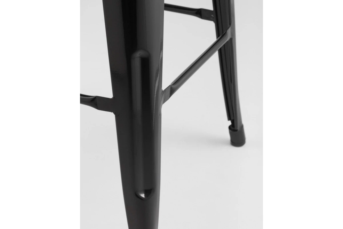 Стул полубарный TOLIX WOOD со спинкой черный