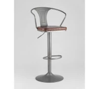 Стул барный TOLIX ARMS SOFT серебристый