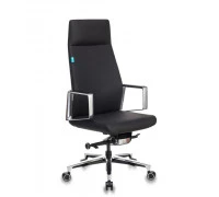 Кресло руководителя Бюрократ _JONS/BLACK черная кожа