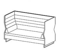 Диван трехместный 3.2 Тулип