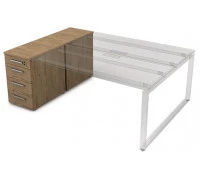 Тумба приставная с ящиками и общим топом 9ТП.002.1