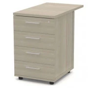 Тумба приставная 4 ящика ручки алюминий ODP44680