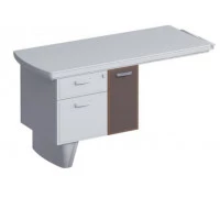 Тумба с дверью для системного блока для боковой приставки, дерево, кож. дверка СPUPEX