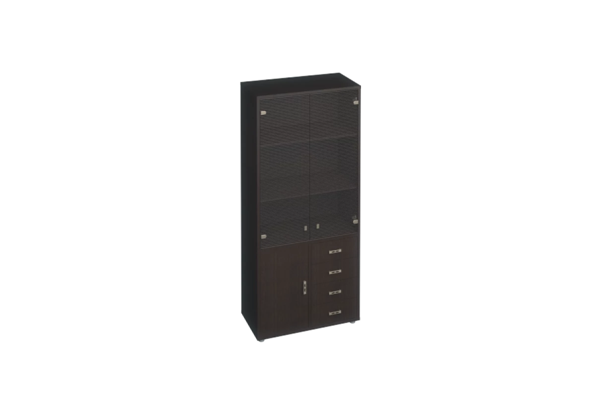 Шкаф для документов с пескоструйными дверями КМ-10118П Дуглас