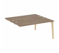 Стол-приставка двойной  к опорным элементам, опоры - дуб светлый