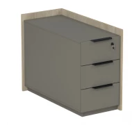 Тумба опорная угловая с ящиками(правая/левая)