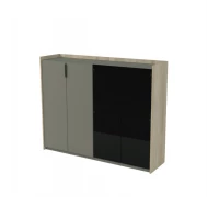 Шкаф средний со стеклом двусоставный