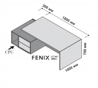 Стол левосторонний с тумбой под компьютер 210x115 см (FENIX) 174168