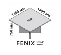 Квадратный стол для переговоров 140x140 см (меламин) 174116