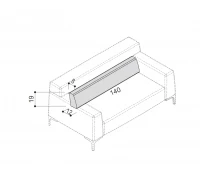 Подушка для дивана 140 см 135043