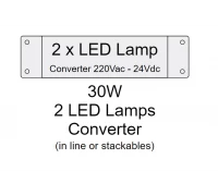 Блок питания для LED ламп 30W 220Vac-24Vdc макс. 2 лампы 174309