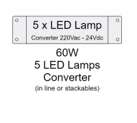 Блок питания для LED ламп 60W 220Vac-24Vdc макс. 5 ламп 174310