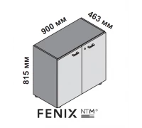 Низкий широкий шкаф с 4 ящиками (FENIX) с амортизаторами 174057