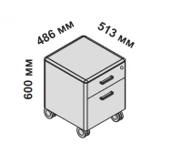Передвижная тумба с архивным ящиком и замком 158525