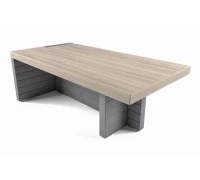 Стол руководителя с левой боковой опорой и глухой фронтальной панелью 159921