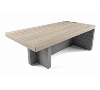 Стол руководителя с правой боковой опорой и глухой фронтальной панелью 159919