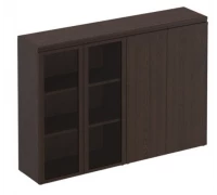 Шкаф для документов средний комбинированный (со стеклом + закрытый) 