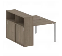 Рабочая станция на П-образном м/к с опорным шкафом-купе БП.РС-СШК-2.1