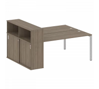 Рабочая станция на П-образном м/к с опорным шкафом-купе БП.РС-СШК-2.4