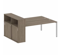 Рабочая станция на П-образном м/к с опорным шкафом-купе БП.РС-СШК-2.5