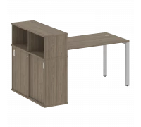 Стол письменный на П-образном м/к с опорным шкафом-купе БП.РС-СШК-3.3