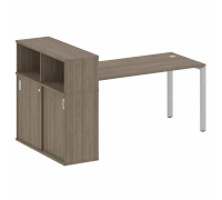 Стол письменный на П-образном м/к с опорным шкафом-купе БП.РС-СШК-3.4