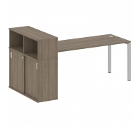 Стол письменный на П-образном м/к с опорным шкафом-купе БП.РС-СШК-3.5