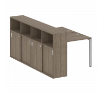 Рабочая станция на П-образном м/к с опорным шкафом-купе БП.РС-СШК-4.1