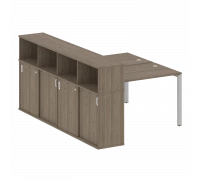 Рабочая станция на П-образном м/к с опорным шкафом-купе БП.РС-СШК-4.2
