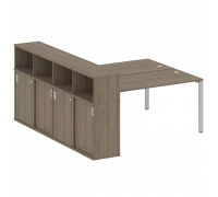 Рабочая станция на П-образном м/к с опорным шкафом-купе БП.РС-СШК-4.4