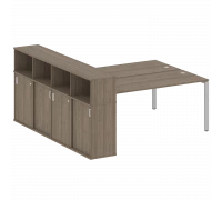 Рабочая станция на П-образном м/к с опорным шкафом-купе БП.РС-СШК-4.5