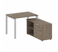 Рабочая станция на П-образном м/к с опорной тумбой правая БП.РС-СТС-2.1 Пр