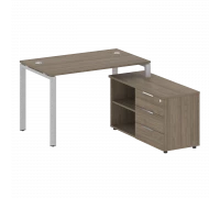 Рабочая станция на П-образном м/к с опорной тумбой правая БП.РС-СТС-2.2 Пр