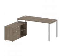 Рабочая станция на П-образном м/к с опорной тумбой левая БП.РС-СТС-2.4 Л