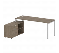 Рабочая станция на П-образном м/к с опорной тумбой левая БП.РС-СТС-2.5 Л