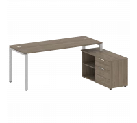 Рабочая станция на П-образном м/к с опорной тумбой правая БП.РС-СТС-2.5 Пр