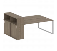 Рабочая станция на О-образном м/к с опорным шкафом-купе БО.РС-СШК-2.5