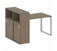 Стол письменный на О-образном м/к с опорным шкафом-купе БО.РС-СШК-3.2