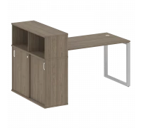 Стол письменный на О-образном м/к с опорным шкафом-купе БО.РС-СШК-3.3