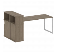 Стол письменный на О-образном м/к с опорным шкафом-купе БО.РС-СШК-3.5