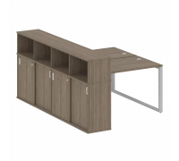 Рабочая станция на О-образном м/к с опорным шкафом-купе БО.РС-СШК-4.2