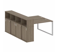 Рабочая станция на О-образном м/к с опорным шкафом-купе БО.РС-СШК-4.3
