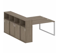 Рабочая станция на О-образном м/к с опорным шкафом-купе БО.РС-СШК-4.4