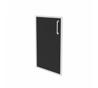 Фасад стекло в раме низкий левый (лакобель, белый) O.SR-3(L) white/black