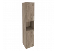 Шкаф высокий узкий левый (2 низких фасада ЛДСП) O.SU-1.5(L)
