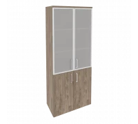 Шкаф высокий широкий O.ST-1.2R white/black