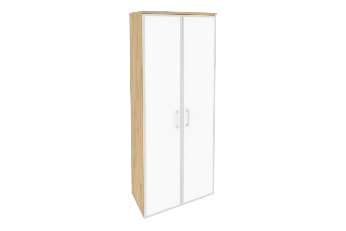 Шкаф высокий широкий O.ST-1.10R white/black Onix