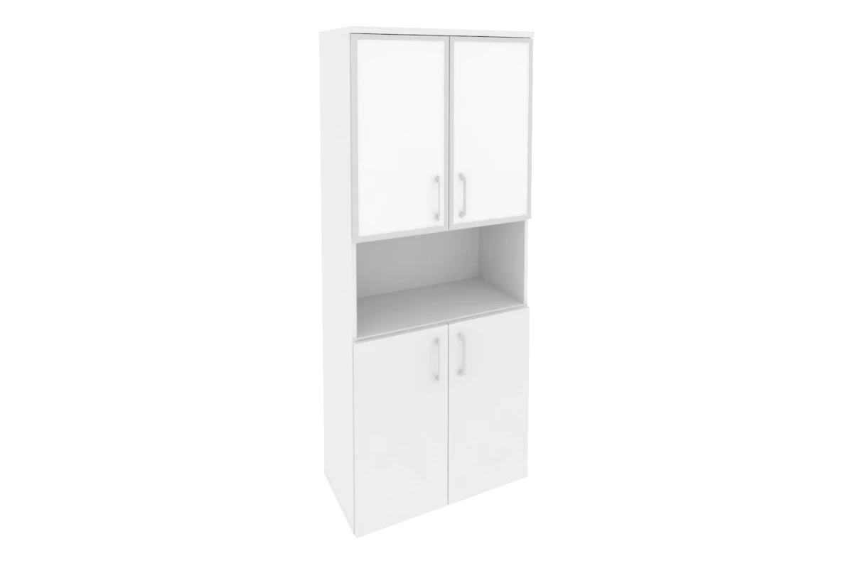 Шкаф высокий широкий O.ST-1.4R white/black Onix